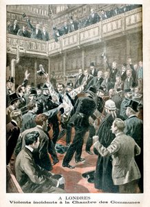 In London, Violent Incident in the Chamber of Commons, 1901