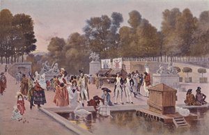 In The Garden of the Tuileries by Unbekannt