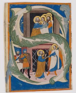 Initial S with Saint Peter Liberated from Prison by Unbekannt