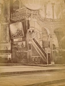 Interior of Hagia Sophia, Istanbul, Turkey, 19th century by Unbekannt