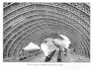 Interior of St Pancras Railway Station, London