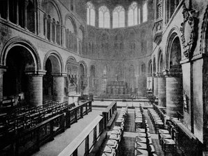 Interior of the Church of St Bartholomew the Great, West Smithfield, City of London by Unbekannt
