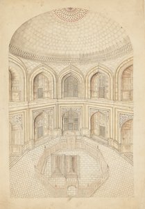 Interior of the Taj Mahal Mausoleum, early 19th century by Unbekannt