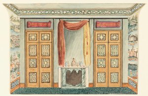Interior with Chinese Wallpaper by Unbekannt