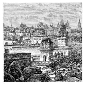 Jaina temples, Junagadh, Gujarat, India, 1895 by Unbekannt