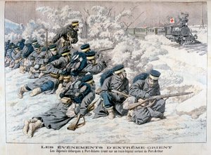 Japanese Attack on a Hospital Train Near Port Arthur, Manchuria, Russo-Japanese War