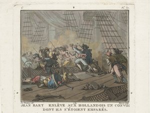 Jean Bart in the Battle of Texel on 29 June 1694 by Unbekannt