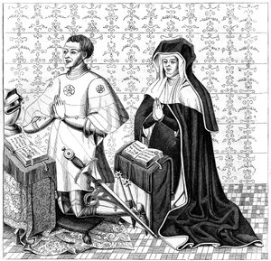 Jean Jouvenel des Ursins and His Wife, Michelle de Vitry, Praying, 14th or 15th Century, 1849 by Unbekannt