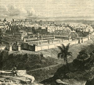 Jerusalem in the Time of Jesus Christ, Showing the Temple as Restored by Herod the Great by Unbekannt
