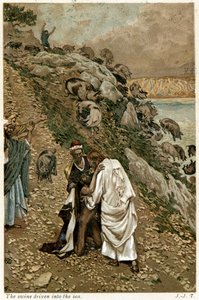 Jesus Casting Devils Out of a Kneeling Man, c1890
