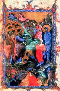 Jesus Raising Lazarus After Four Days, c. 1280 by Unbekannt