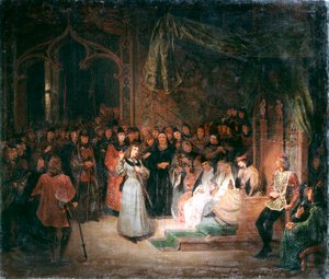 Joan of Arc before King Charles VII at Chinon, February, 1429