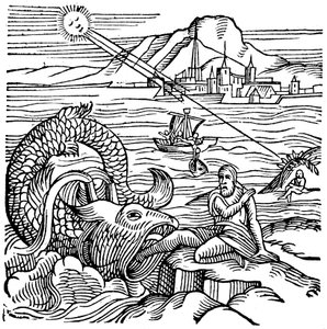 Jonah being spewed up by the whale, 1557 by Unbekannt