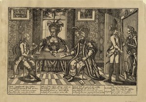 Joseph II, Catherine the Great and Sultan Abdul Hamid I playing cards by Unbekannt