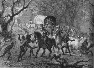 Kaffir Attack on an English Convoy, c1880