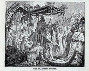 Karl IV Enters Avignon by Unbekannt