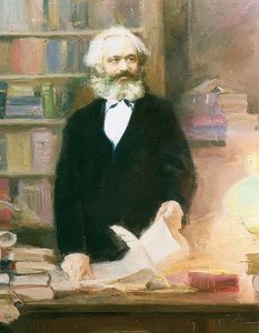 Karl Marx in his Study. c1875
