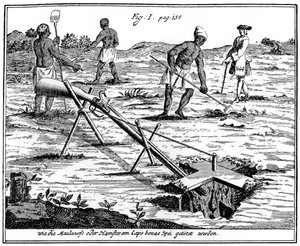 Khoikhois catching moles, South Africa, 18th century 1931