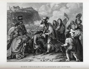 King Charles II landing at Dover by Unbekannt