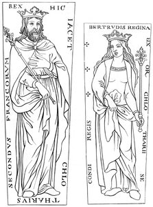 King Clotaire II and Bertude by Unbekannt