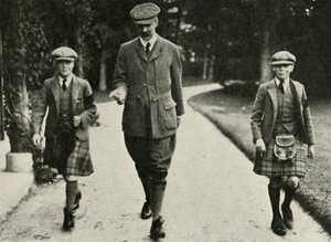 King George VI and the Ex-King Edward VIII with Mr. Hansel Their Tutor by Unbekannt