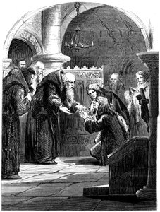 King James II at the Abbey of La Trappe, France