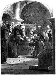 King James II of England at La Trappe Abbey, Orne, France, 19th century