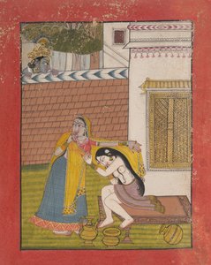 Krishna Spying on Radha, ca. 1780-90