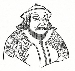 Kublai Khan 1215-1294 of the Mongol Empire and Founder of the Yuan Dynasty by Unbekannt