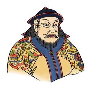 Kublai Khan of the Mongol Empire and founder of the Yuan Dynasty by Unbekannt