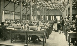 Lady Clerks Tabulating the American Census Returns