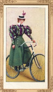 Lady Cyclist Wearing Divided Skirt by Unbekannt