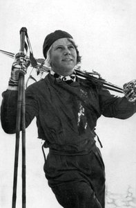 Laila Schou-Nilsen, Norwegian skier, Winter Olympic Games, Garmisch-Partenkirchen, Germany by Unbekannt