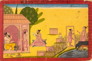 Lakshmana at the Hermitage, Folio from a Ramayana by Unbekannt