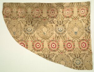 Lampas with double ogival floral pattern on checkered ground, 1550-1575 by Unbekannt