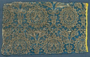 Lampas with Hares in Ogival Pattern by Unbekannt