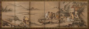 Landscape: The Seven Sages of the Bamboo Grove by Unbekannt