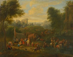 Landscape with Figural Staffage by Unbekannt