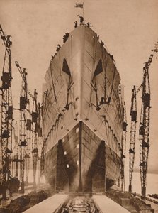 Launch of the Cunard Ocean Liner 