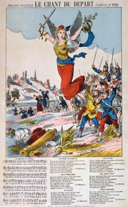 The Song of Departure, song sheet, Franco-Prussian war, 1870-1871 by Unbekannt