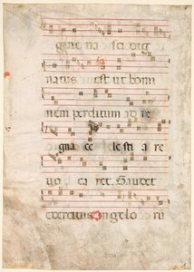 Leaf from an Antiphonary: Music Verso by Unbekannt