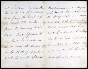 Letter from Florence Nightingale, May 1856 by Unbekannt