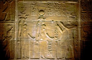 Limestone Relief at the Temple of Philae, Ancient Egyptian by Unbekannt