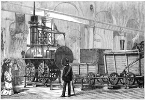 Locomotion, the First Steam Locomotive, at the Railway Jubilee, Darlington, Durham, 19th Century by Unbekannt
