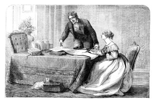 Lord Melbourne Instructing a Young Queen Victoria by Unbekannt