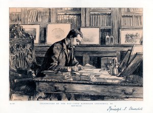Lord Randolph Churchill 1849-1895, English statesman, 1885 by Unbekannt