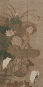 Lotuses, Insects, and Birds by Unbekannt