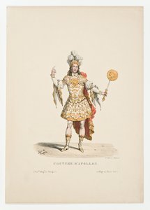Louis XIV as Apollo in the ballet Noces de Thétis et Pélée in 1654 by Unbekannt