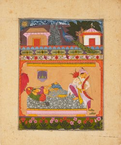 Lovers at dawn, illustrating the musical mode Raga Vibhasa by Unbekannt