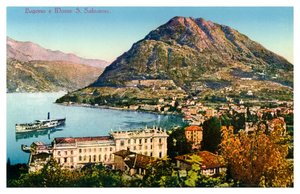 Lugano and Monte San Salvatore, Switzerland by Unbekannt